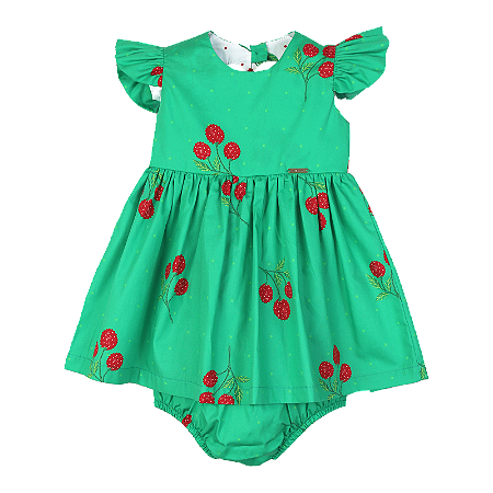 VESTIDO ESTAMPA LICHIA FUNDO VERDE
