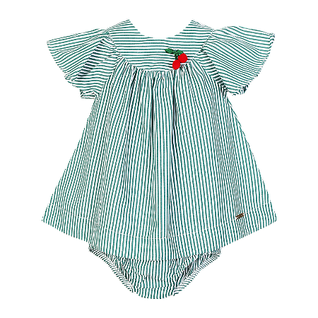 VESTIDO LISTRAS VERDE