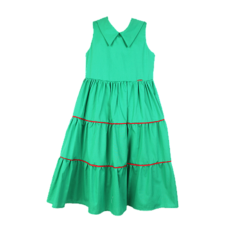 VESTIDO LISO VERDE