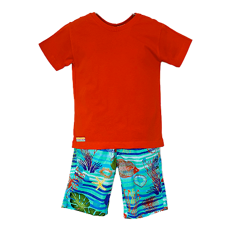 CONJUNTO ESTAMPA FUNDO MAR