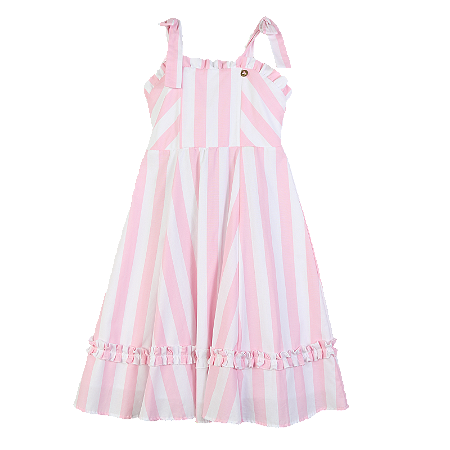 VESTIDO LISTRAS ROSA