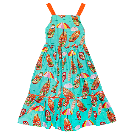VESTIDO ESTAMPA MERCADO FLUTUANTE