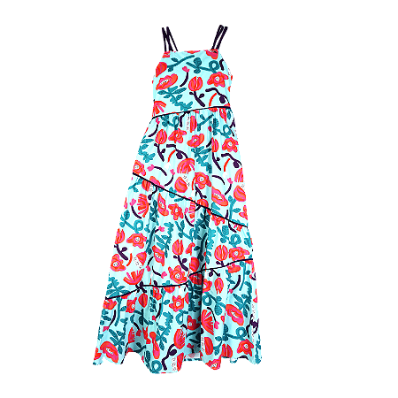 VESTIDO ESTAMPA FLORES DA ILHA