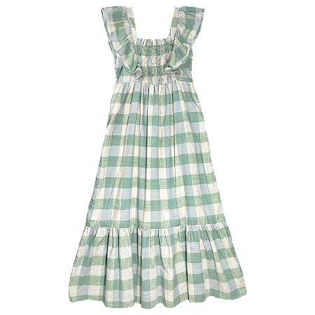 VESTIDO XADREZ VERDE