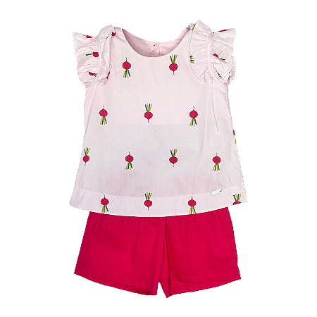 CONJUNTO ESTAMPA RABANETE ROSA BEBÊ
