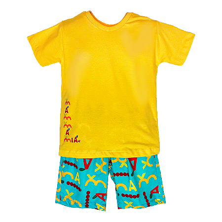 CONJUNTO ESTAMPA MAMMA MIA TURQUESA