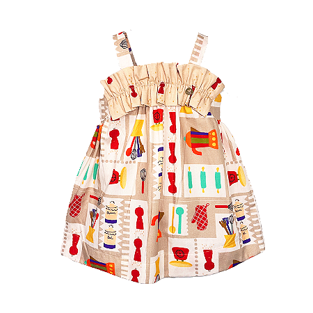 VESTIDO ESTAMPA DIA DE MINI CHEFE