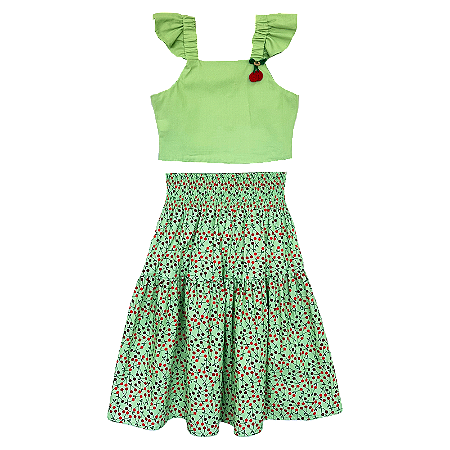 CONJUNTO ESTAMPA CEREJINHA VERDE