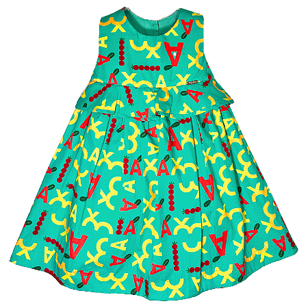 VESTIDO ESTAMPA MAMMA MIA TURQUESA