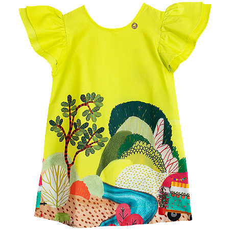 VESTIDO BARRADO MINHA CASA TEM RODINHAS