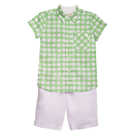 CONJUNTO ESTAMPA COMPOSÊ COM XADREZ