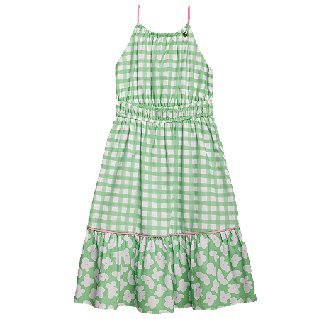 VESTIDO COMPOSÊ COM XADREZ
