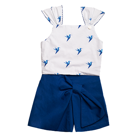 CONJUNTO ESTAMPA ORIGAMI BRANCO