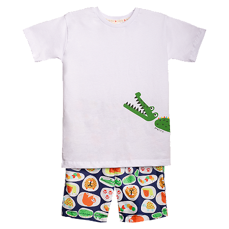 CONJUNTO ESTAMPA  PEDRINHAS MARINHO