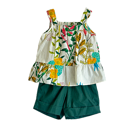 CONJUNTO ESTAMPA FLORES DO CAMPO