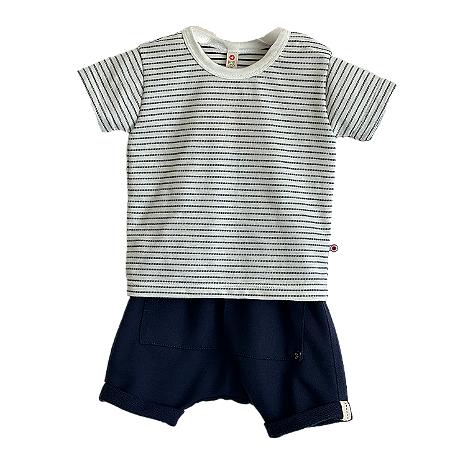 CONJUNTO PIQUET LISTRAS MARINHO