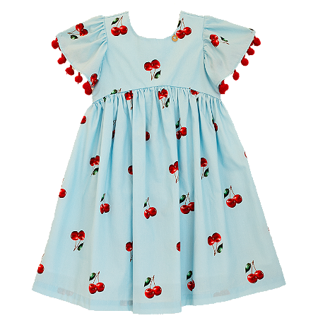 VESTIDO CEREJINHA AZUL CLARO