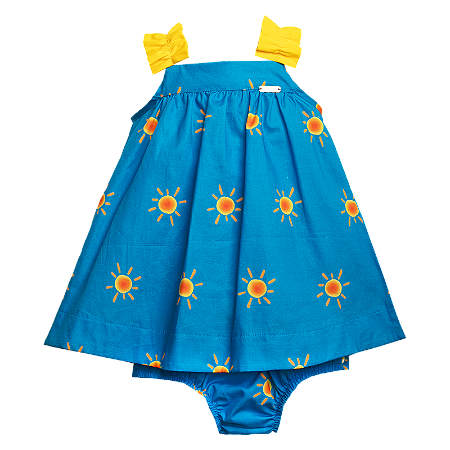 VESTIDO ESTAMPA SOL AZUL