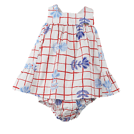 VESTIDO ESTAMPA FLOR NAVE