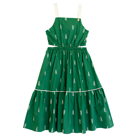 VESTIDO PINHEIRINHO FUNDO VERDE