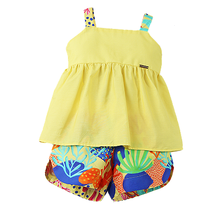 CONJUNTO ESTAMPA JARDIM DE ALGA