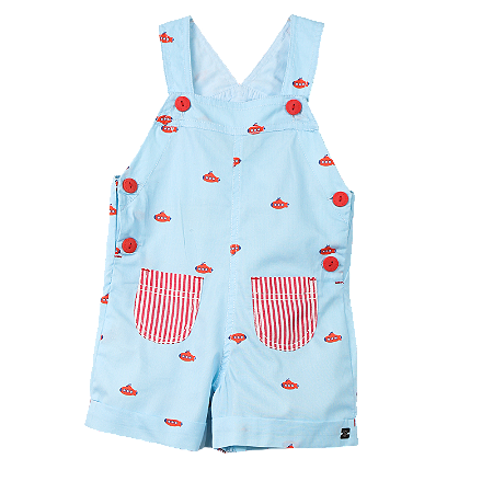 MACACÃO ESTAMPA SUBMARINO FUNDO AZUL