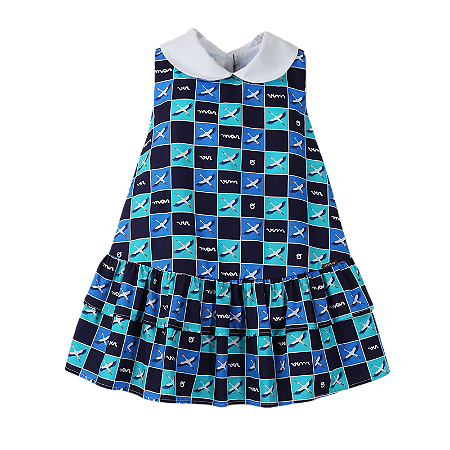 VESTIDO ESTAMPA VOO DAS GARÇAS