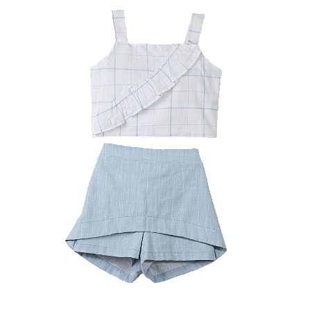 CONJUNTO XADREZ AZUL BEBE