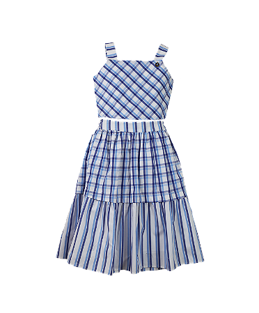 CONJUNTO ESTAMPA XADREZ AZUL