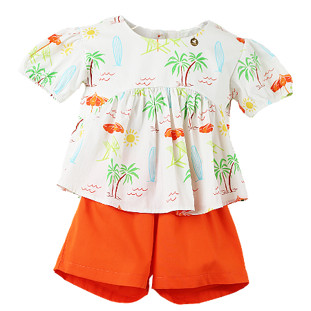 CONJUNTO ESTAMPA DESENHANDO AS FERIAS OFF