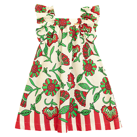 VESTIDO ESTAMPA FLORES DE NATAL