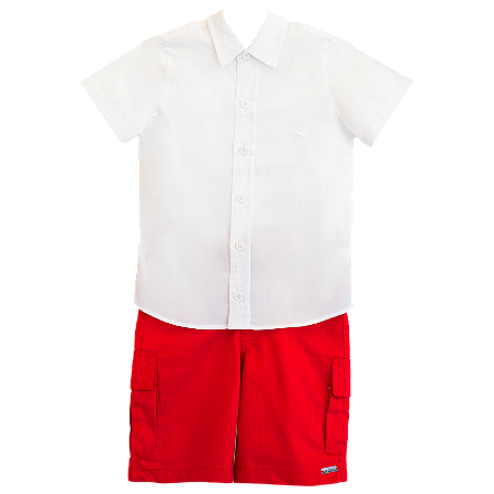 CONJUNTO VERMELHO E BRANCO