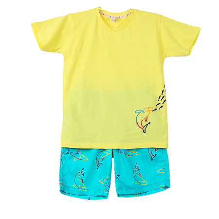 CONJUNTO ESTAMPA TUBARÃO