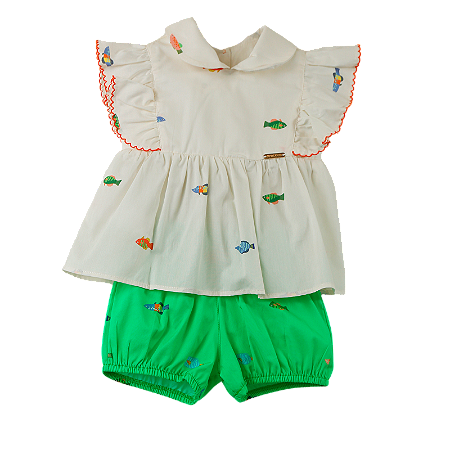 CONJUNTO ESTAMPA PEIXINHOS FELIZES