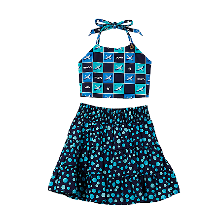 CONJUNTO ESTAMPA VOO DAS GARÇAS E MERGULHO