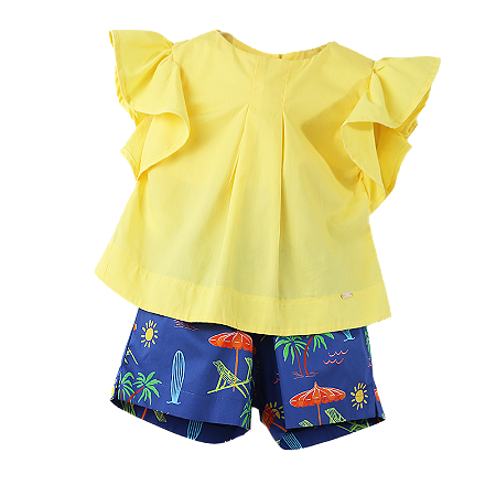 CONJUNTO ESTAMPA DESENHANDO AS FERIAS