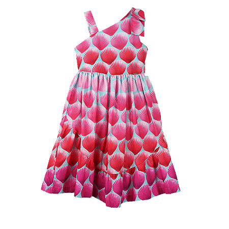 VESTIDO ESTAMPA JARDIM DE CONCHAS