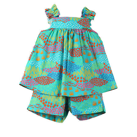 CONJUNTO ESTAMPA CANTEIRO DO MAR