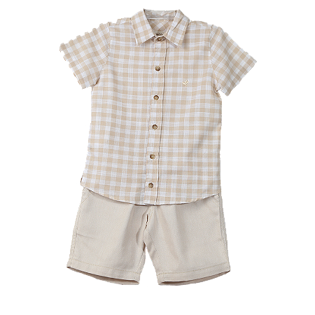 CONJUNTO ESTAMPA BIARRITZ XADREZ