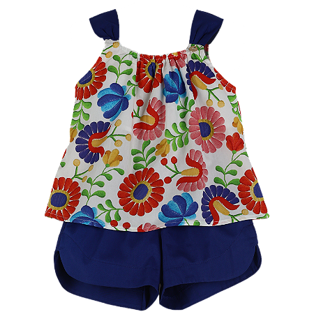 CONJUNTO ESTAMPA FLORAL COLORIDO