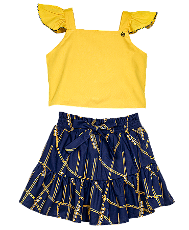 CONJUNTO ESTAMPA MONTANHA RUSSA AZUL