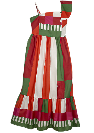 VESTIDO ESTAMPA SINFONIA DAS LISTRAS