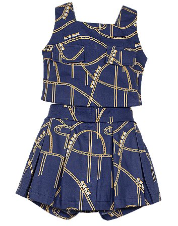 CONJUNTO ESTAMPA MONTANHA RUSSA AZUL