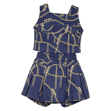 CONJUNTO ESTAMPA MONTANHA RUSSA AZUL