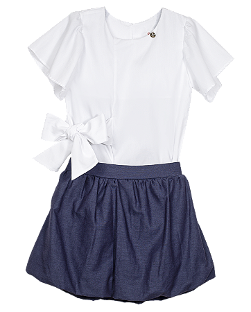 CONJUNTO GALLES BRANCO E OXFORD AZUL