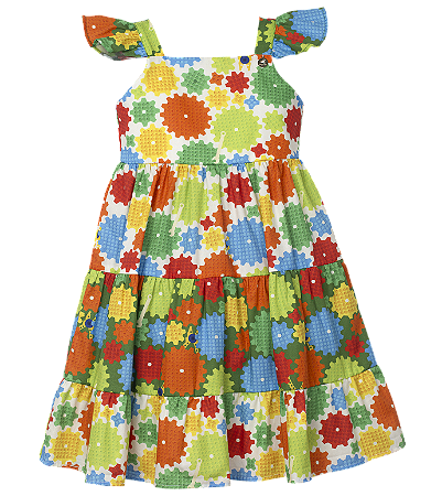 VESTIDO ESTAMPA MOTOR DE LEGO FUNDO OFF