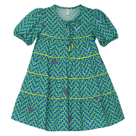 VESTIDO ESTAMPA DANÇA DAS TESOURAS