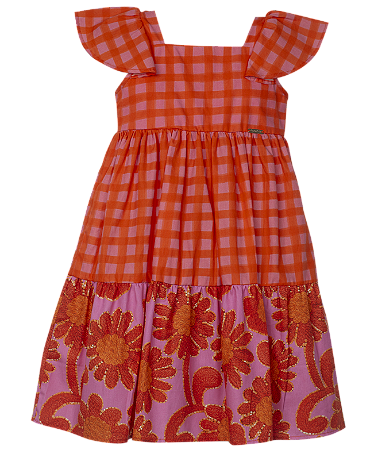 VESTIDO BORDADOS MÁGICOS FUNDO ROSA