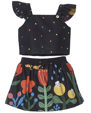 CONJUNTO BARRADO COLORINDO AS FLORES