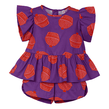 CONJUNTO ESTAMPA BRIGADEIRO FUNDO ROXO